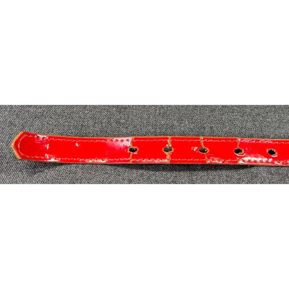 Vintage Statement Belt Red Patton Leather Size- XS/ S